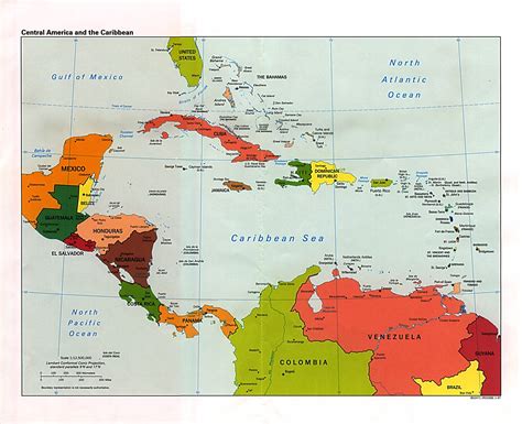 MAP Map of Mexico and Central America